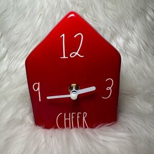 Rae Dunn Red Cheer Clock